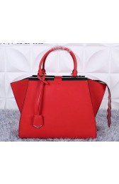 Fendi 3Jours Tote Bag Smooth Leather F8936 Red VS08615