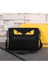 Fendi Bag Bugs Messenger Bag Nylon Fabric FD95392 Black VS04244