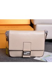 Fendi Baguette Bag in Grainy Leather 3358 OffWhite VS01618