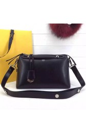 Fendi By The Way Small Boston Bag Original Leather Black FD0805 VS01802