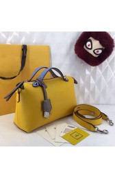 Fendi By The Way Small Boston Bag Original Leather Yellow FD0805 VS00438