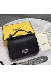Fendi Double Micro Baguette Bag Black and Blue FB1751 VS05503