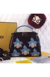 Fendi Fashion Show Mini Peekaboo Bag in Black Nappa Leather FD07122 VS07968
