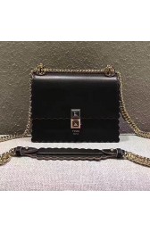 Fendi Kan I Small Leather Mini Bag Black 8M0381 VS09847