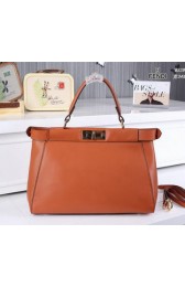 Fendi Peekaboo Bag Calfskin Leather FD8839 Wheat VS07707