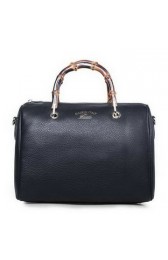 Gucci Bamboo Shopper Original Leather Boston Bag 353124 Black VS06620
