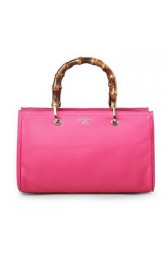 Gucci Bamboo Tote Bag Original Calf Leather 323660 Rose VS03316