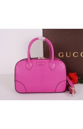 Gucci Bright Diamante Leather Top Handle Bag 354224 Rosy VS01015