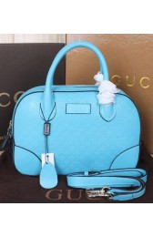Gucci Bright Diamante Leather Top Handle Bags 354224 Light Blue VS08829