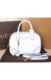Gucci Bright Diamante Leather Top Handle Bags 354224 White VS05756