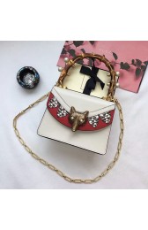 Gucci Broche Leather Mini Bag White 466428 VS00563