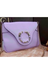 Gucci Calfskin Leather Messenger Chain Bags 308506 Lavender VS09345