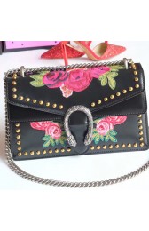 Gucci Dionysus Embroidered Shoulder Bag Black 400249 VS08443