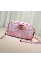 Gucci GG Marmont GucciGhost Shoulder Bag Pink 447632 VS03335