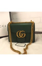 Gucci GG Marmont Leather Shoulder Bag 431384 Green VS04111