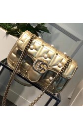 Gucci GG Marmont Matelasse Shoulder Bag Gold 443497 VS05773