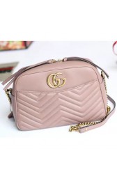 Gucci GG Marmont Matelasse Shoulder Bag Light Pink 443499 VS02262