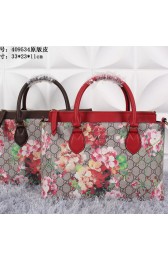 Gucci GG Supreme Blooms Canvas Tote Bags 409534 Brown VS04465