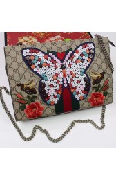 Gucci GG Supreme Shoulder Bag With Butterfly 421666 VS01300