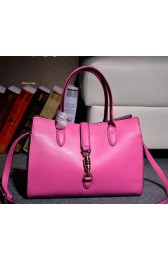 Gucci Jackie Soft Leather Top Handle Bag 365460 Rose VS01749