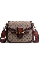 Gucci Lady Web Original GG Canvas Shoulder Bags 383848 Brown VS05382