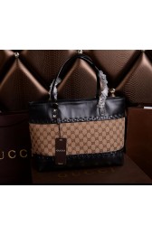 Gucci Laidback Crafty Canvas Tote Bags 339000 Black VS05128