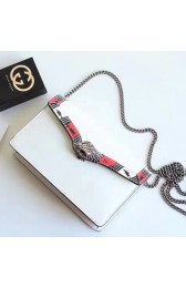 Gucci Lilith Leather Shoulder Bag White 453753 VS06424