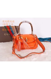 Gucci New Bamboo Top Handle Bags 240242 Orange VS02516