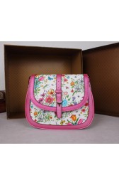 Gucci Nice Flora Leather Shoulder Bag 336749 Rose VS09618