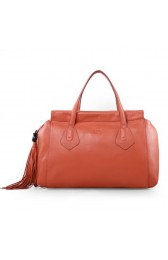 Gucci Original Leather Lady Tassel Top Handle Bag 354469 Orange VS04291