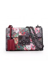 Gucci Padlock GG Supreme Shoulder Bags 409487 Burgundy VS04401