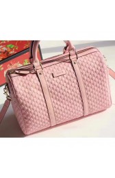 Gucci Pink Gucci Signature Leather Boston Bag 449646 VS01059
