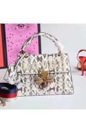 Gucci Queen Margaret Snake Print Top Handle Bag 476541 VS02383