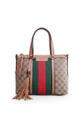 Gucci Rania Original GG Canvas Top Handle Bag 353114 Apricot VS09299