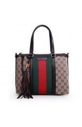 Gucci Rania Original GG Canvas Top Handle Bag 353114 Brown VS08736