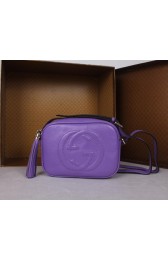 Gucci Soho Calfskin Leather Disco Bag 308364 Violet VS03185