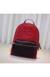 Gucci Soho Leather Chain Backpack Red 431570 VS02204