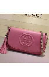 Gucci Soho Leather Shoulder Bag Rose 336752 VS05533