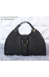 Gucci Stirrup Leather Top Handle Bag 277514 Black VS08069