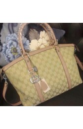 Gucci Vintage Web Canva Medium Top Handle Bag 341503 Light Pink VS07189