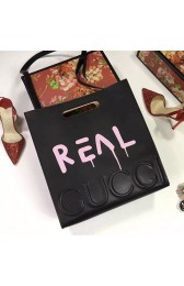 Gucci XL Leather GucciGhost Tote with Pink Real Print 414476 VS03124