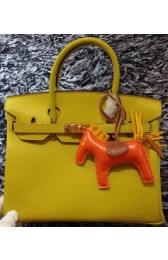 Hermes Birkin 30CM Tote Bags Litchi Leather H30LI Lemon VS09347