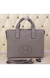 Hermes Briefcase Original Grainy Leather H8813T Grey VS02603