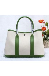 Hermes Garden Party 36cm Tote Bag Canvas Green VS06159