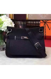 Hermes Jypsiere 28CM Bag Black Taurillon Clemence Leather H0628 VS07911