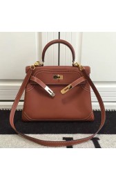 Hermes Kelly 28 Tote Bag in Brown Swift Leather HK1220 VS07991