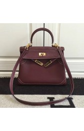 Hermes Kelly 28 Tote Bag in Fuchsia Swift Leather HK1220 VS06382