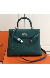 Hermes Kelly 28 Tote Bag in Green Togo Leather HK0409 VS05422