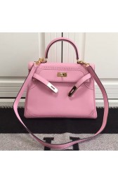 Hermes Kelly 28 Tote Bag in Pink Swift Leather HK1220 VS08376