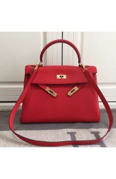 Hermes Kelly 28 Tote Bag in Red Togo Leather HK0928 VS08435